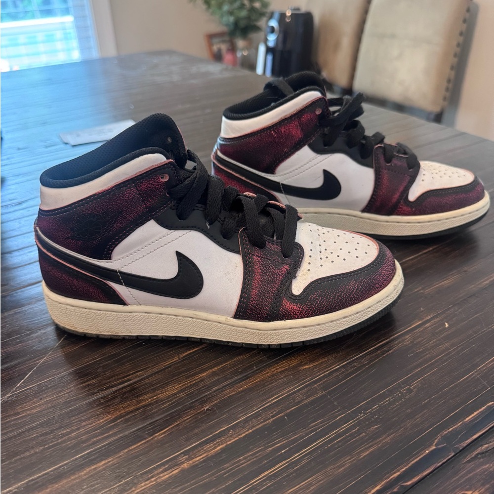 Black and Red High-Top Sneakers